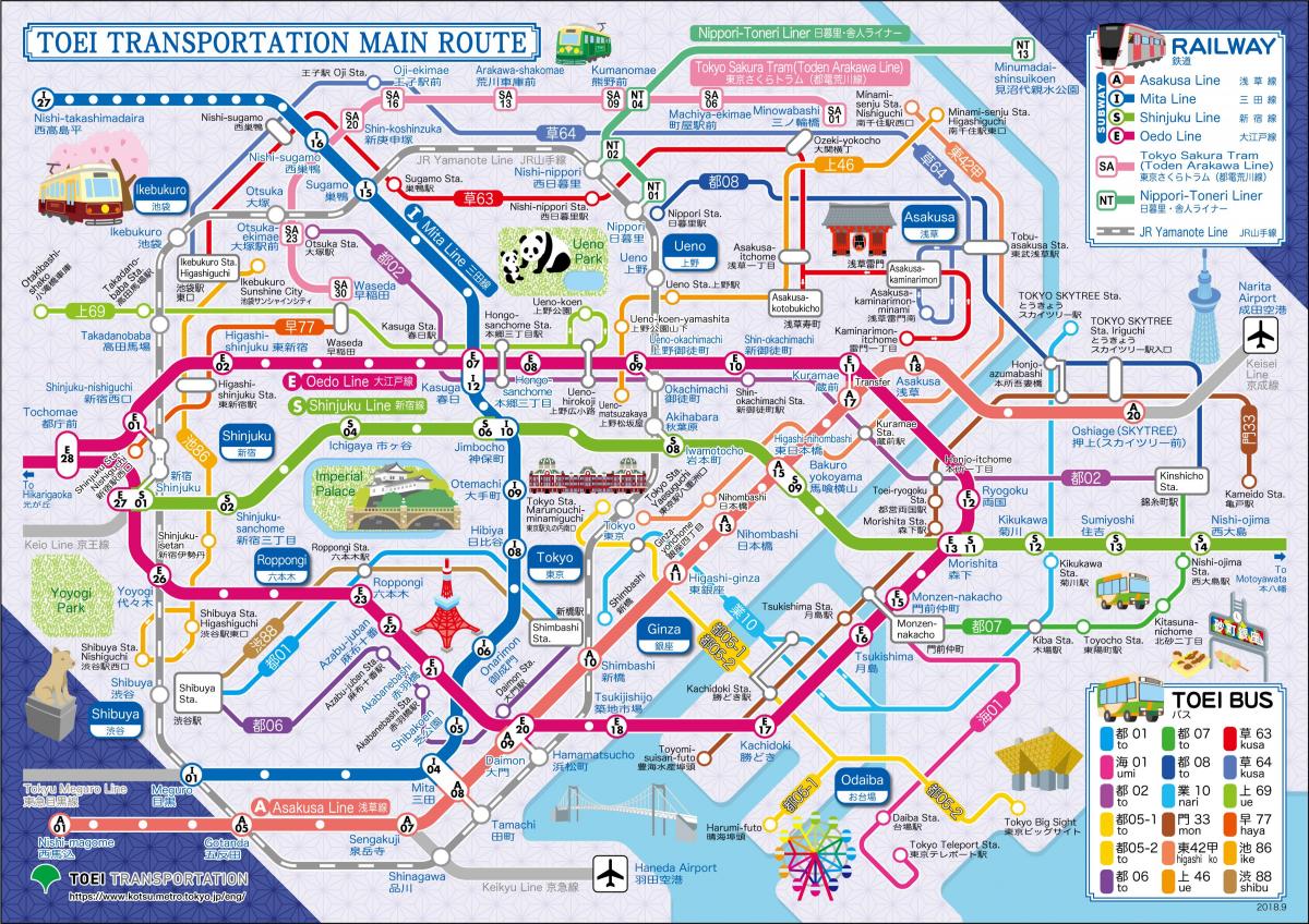 Tokyo bus station map
