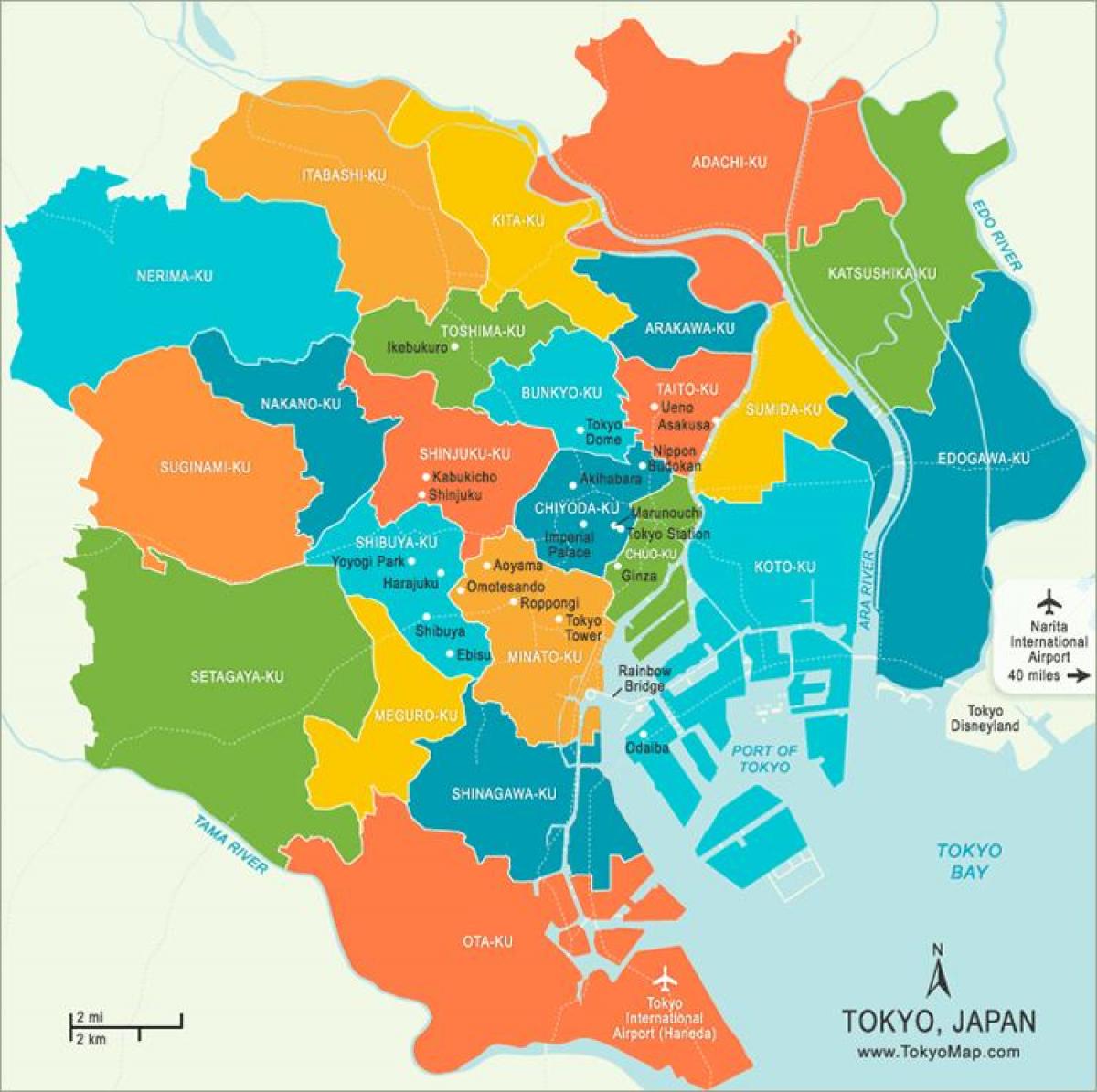 Tokyo district map