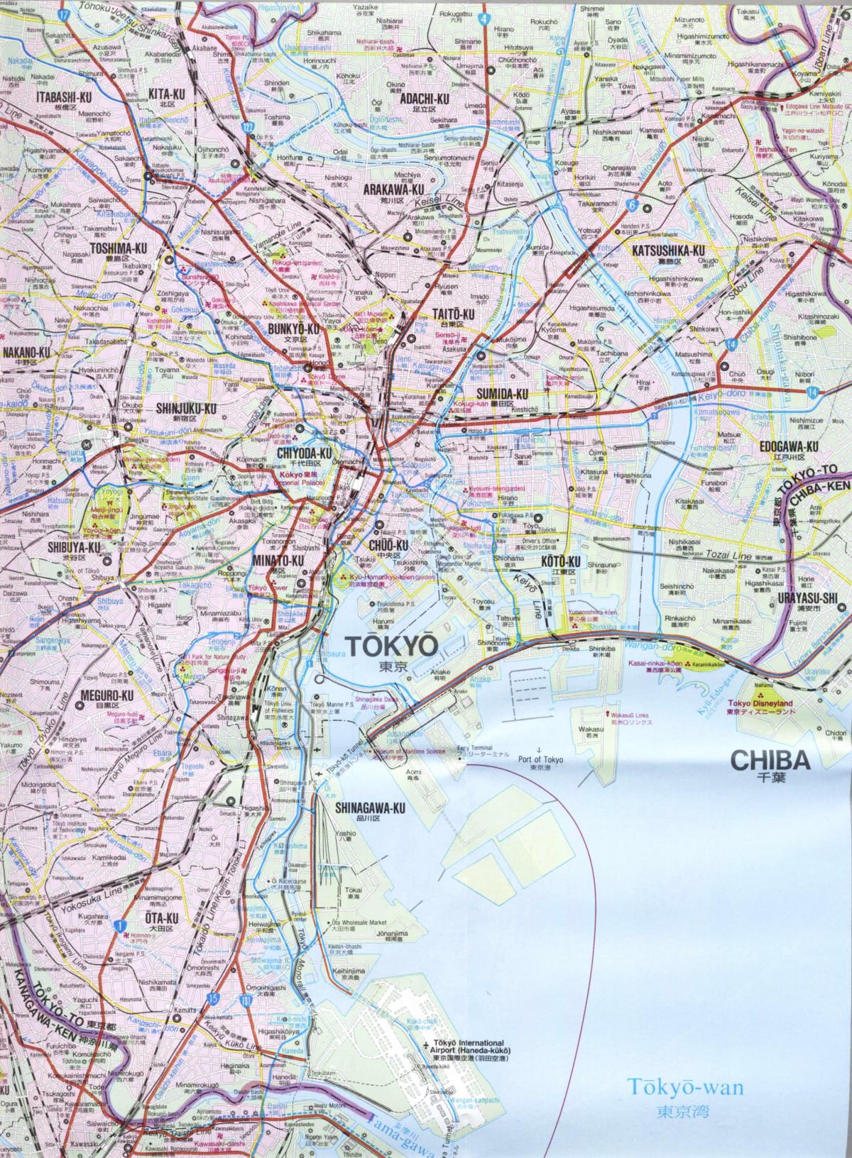 Tokyo streets map