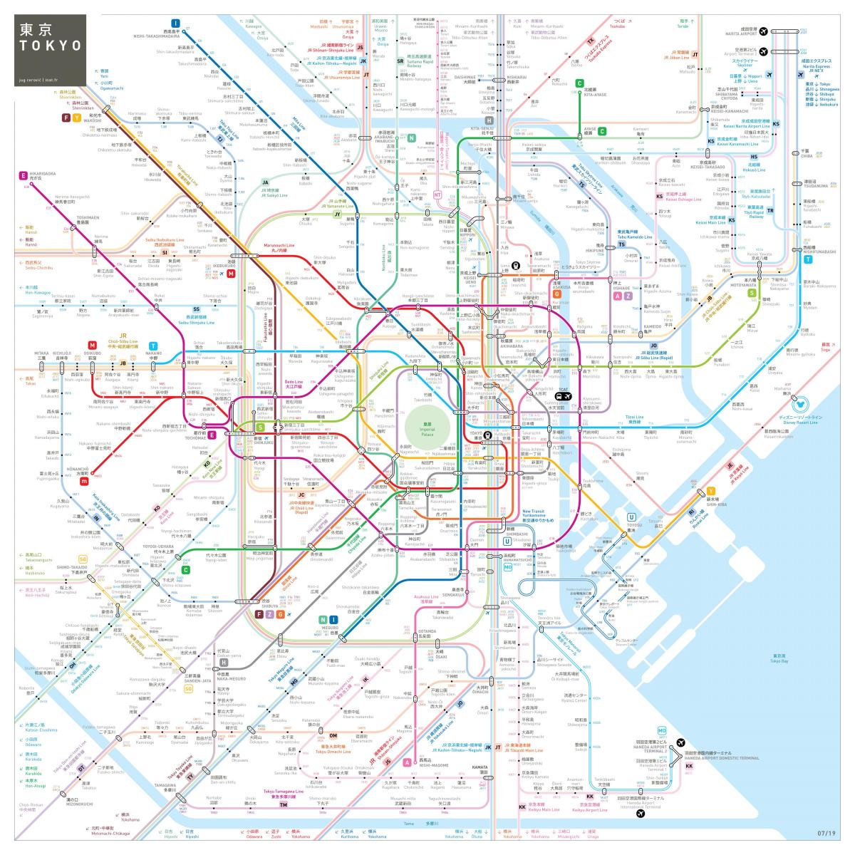 Tokyo subway station map