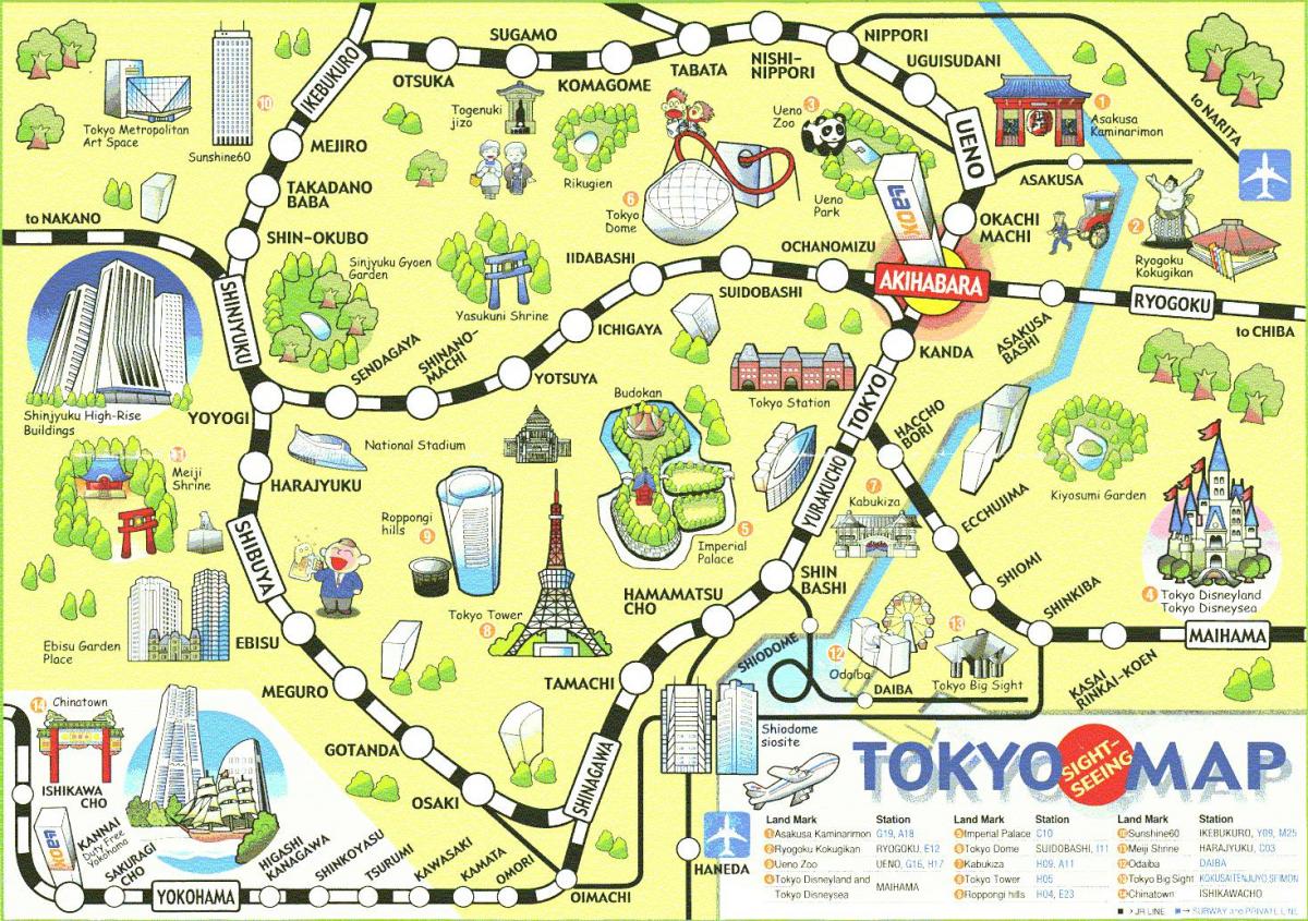 Tokyo sightseeing map